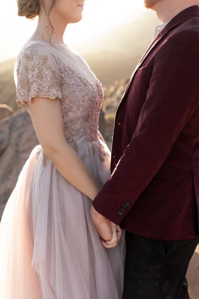 Pink wedding dress