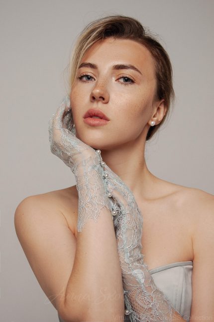 Кружевные перчатки мятного цвета  Anna Skoblikova  0239 | Photo 2