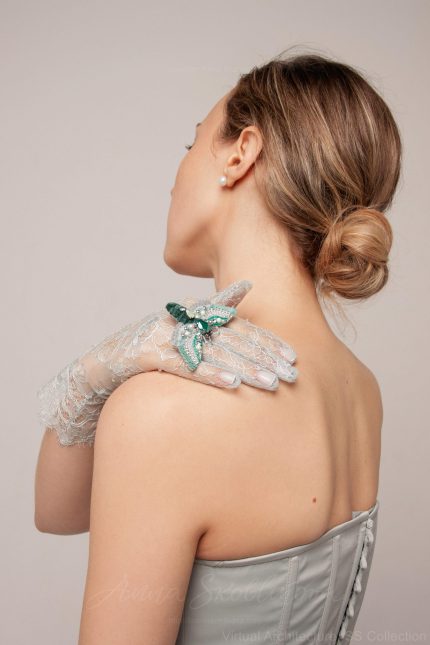 Кружевные перчатки мятного цвета  Anna Skoblikova  0239 | Photo 1