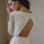 Свадебное платье трапеция с фигурным вырезом на спине - Anel / Anna Skoblikova: Фото 1;